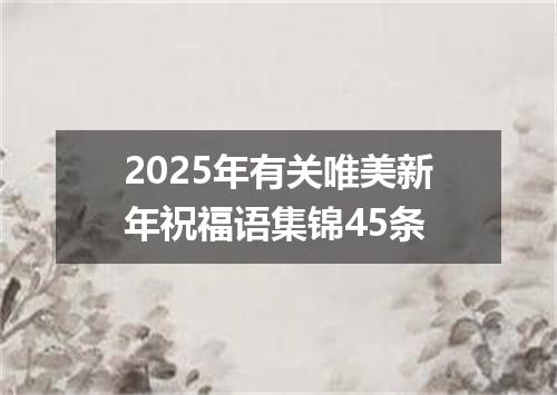 2025年有关唯美新年祝福语集锦45条