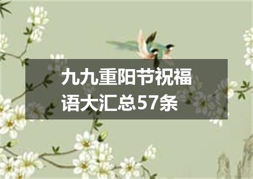 九九重阳节祝福语大汇总57条