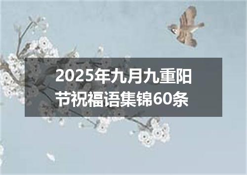 2025年九月九重阳节祝福语集锦60条