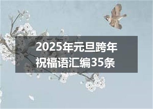 2025年元旦跨年祝福语汇编35条