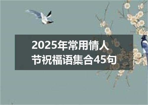 2025年常用情人节祝福语集合45句