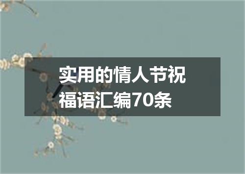 实用的情人节祝福语汇编70条