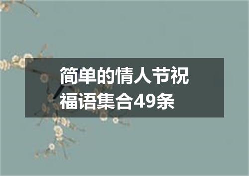 简单的情人节祝福语集合49条