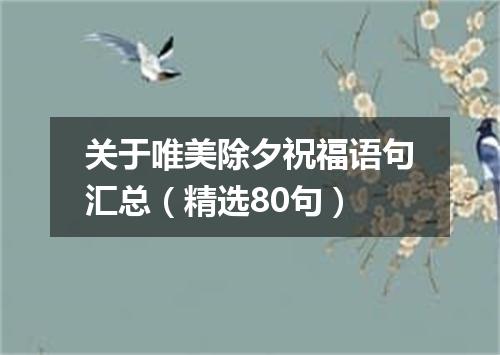 关于唯美除夕祝福语句汇总（精选80句）
