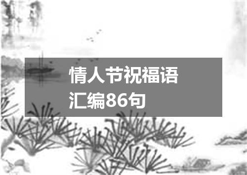 情人节祝福语汇编86句