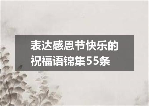 表达感恩节快乐的祝福语锦集55条