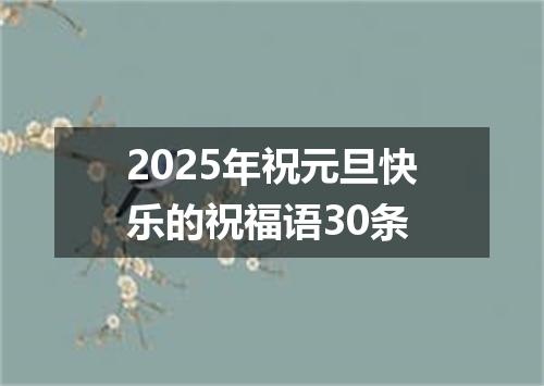 2025年祝元旦快乐的祝福语30条