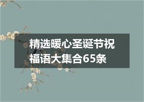 精选暖心圣诞节祝福语大集合65条