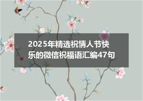 2025年精选祝情人节快乐的微信祝福语汇编47句