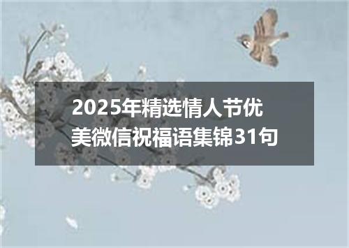 2025年精选情人节优美微信祝福语集锦31句