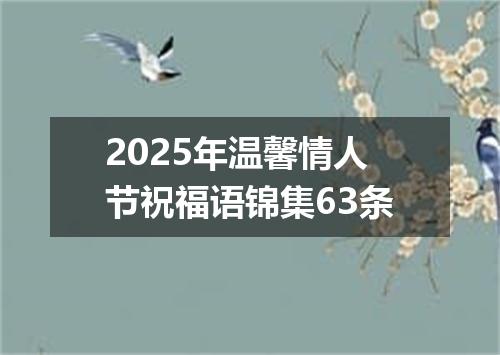 2025年温馨情人节祝福语锦集63条