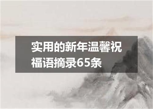 实用的新年温馨祝福语摘录65条