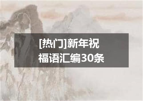 [热门]新年祝福语汇编30条