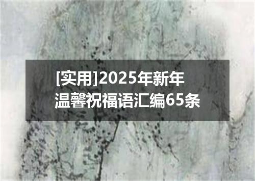 [实用]2025年新年温馨祝福语汇编65条