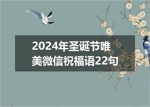 2024年圣诞节唯美微信祝福语22句