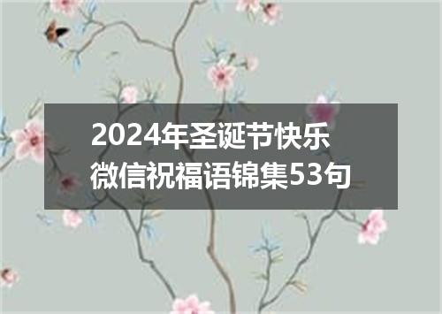 2024年圣诞节快乐微信祝福语锦集53句