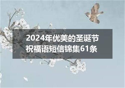 2024年优美的圣诞节祝福语短信锦集61条