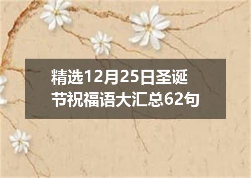 精选12月25日圣诞节祝福语大汇总62句