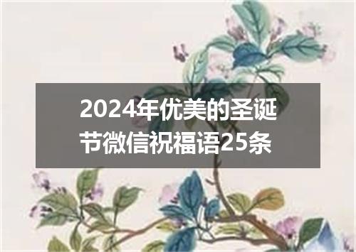 2024年优美的圣诞节微信祝福语25条