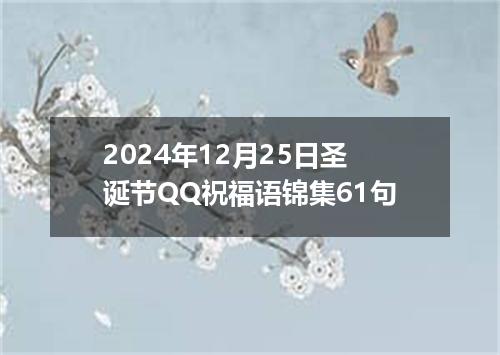 2024年12月25日圣诞节QQ祝福语锦集61句