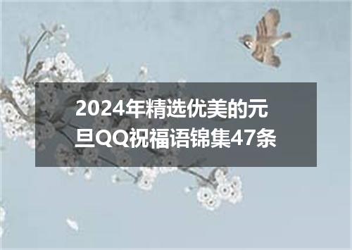 2024年精选优美的元旦QQ祝福语锦集47条