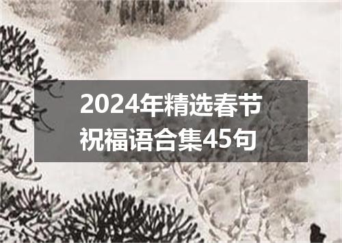 2024年精选春节祝福语合集45句