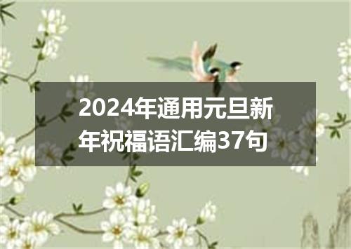 2024年通用元旦新年祝福语汇编37句