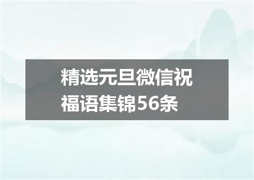 精选元旦微信祝福语集锦56条