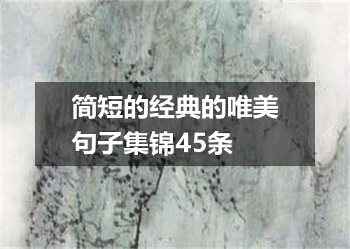 简短的经典的唯美句子集锦45条