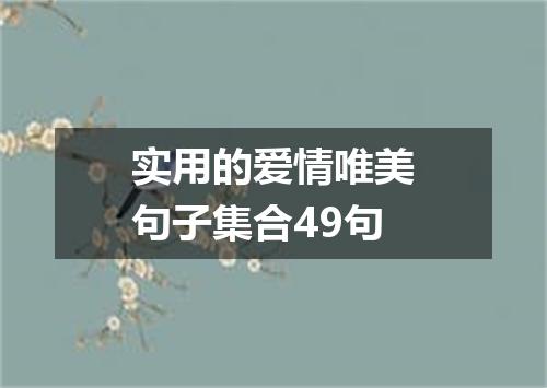 实用的爱情唯美句子集合49句
