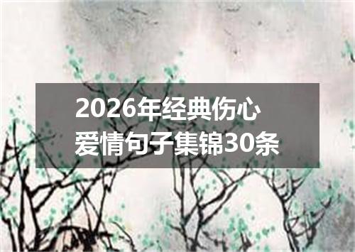 2026年经典伤心爱情句子集锦30条
