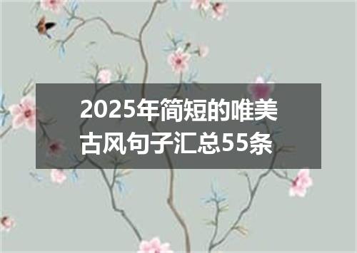 2025年简短的唯美古风句子汇总55条