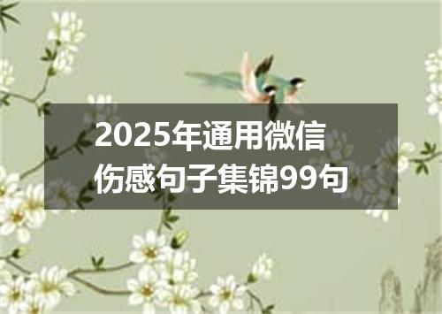 2025年通用微信伤感句子集锦99句