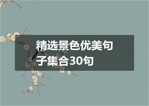 精选景色优美句子集合30句
