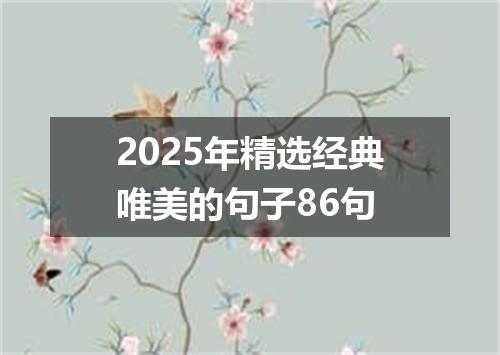 2025年精选经典唯美的句子86句