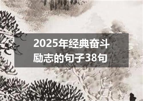 2025年经典奋斗励志的句子38句