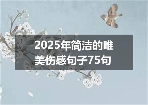 2025年简洁的唯美伤感句子75句