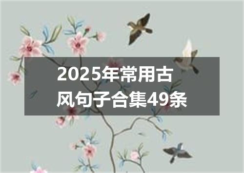 2025年常用古风句子合集49条