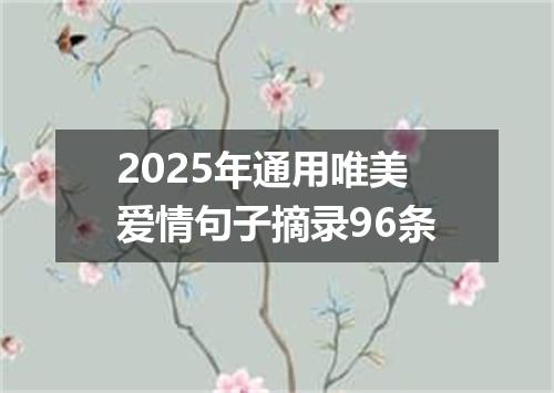 2025年通用唯美爱情句子摘录96条