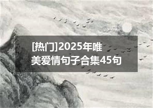 [热门]2025年唯美爱情句子合集45句