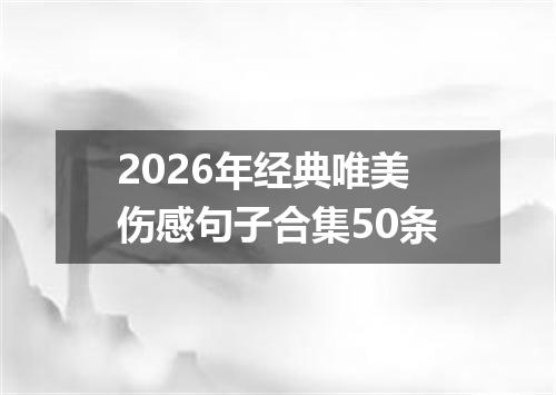 2026年经典唯美伤感句子合集50条