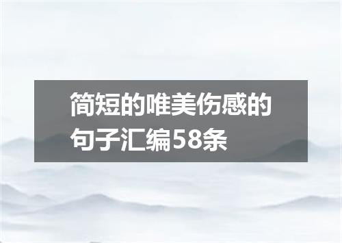 简短的唯美伤感的句子汇编58条