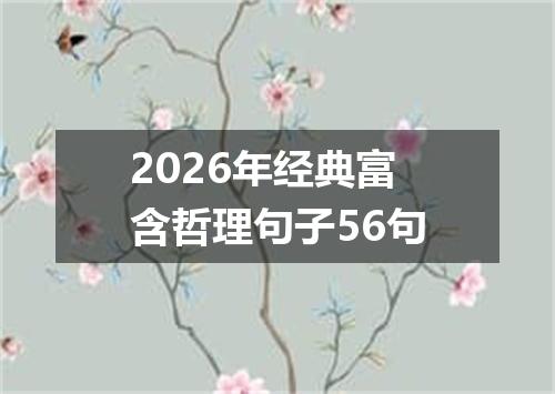 2026年经典富含哲理句子56句
