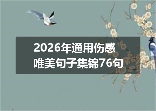 2026年通用伤感唯美句子集锦76句