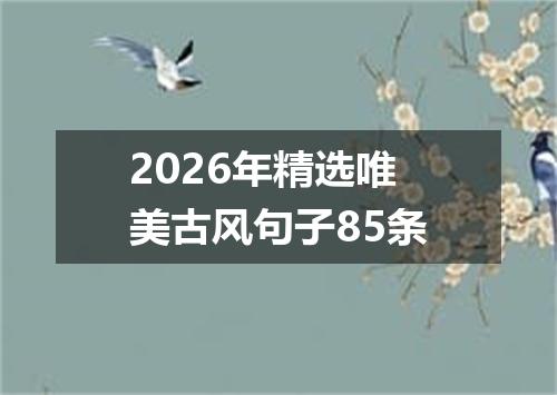 2026年精选唯美古风句子85条
