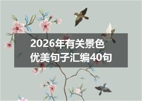2026年有关景色优美句子汇编40句