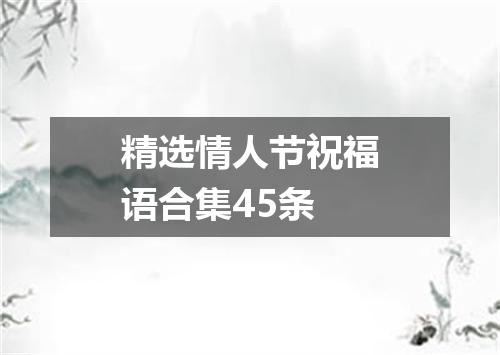 精选情人节祝福语合集45条
