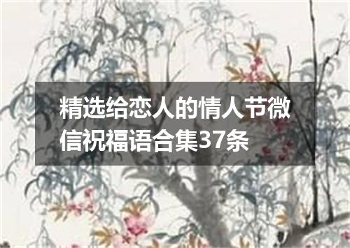 精选给恋人的情人节微信祝福语合集37条