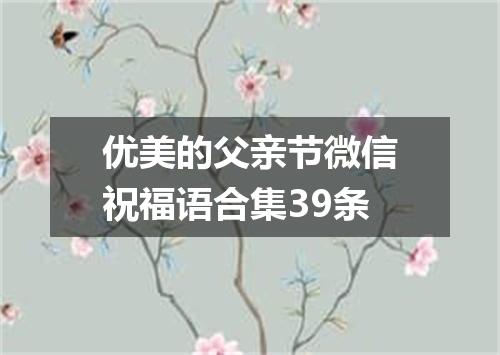 优美的父亲节微信祝福语合集39条