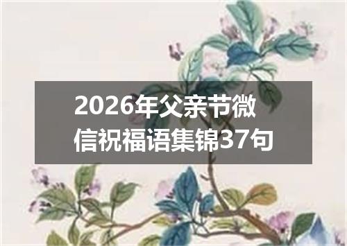 2026年父亲节微信祝福语集锦37句